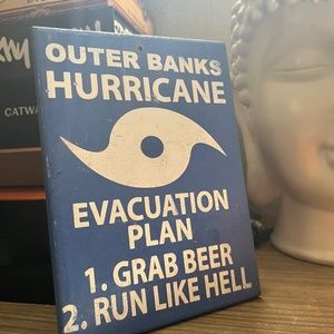Outer Banks hurricane evacuation plan sign